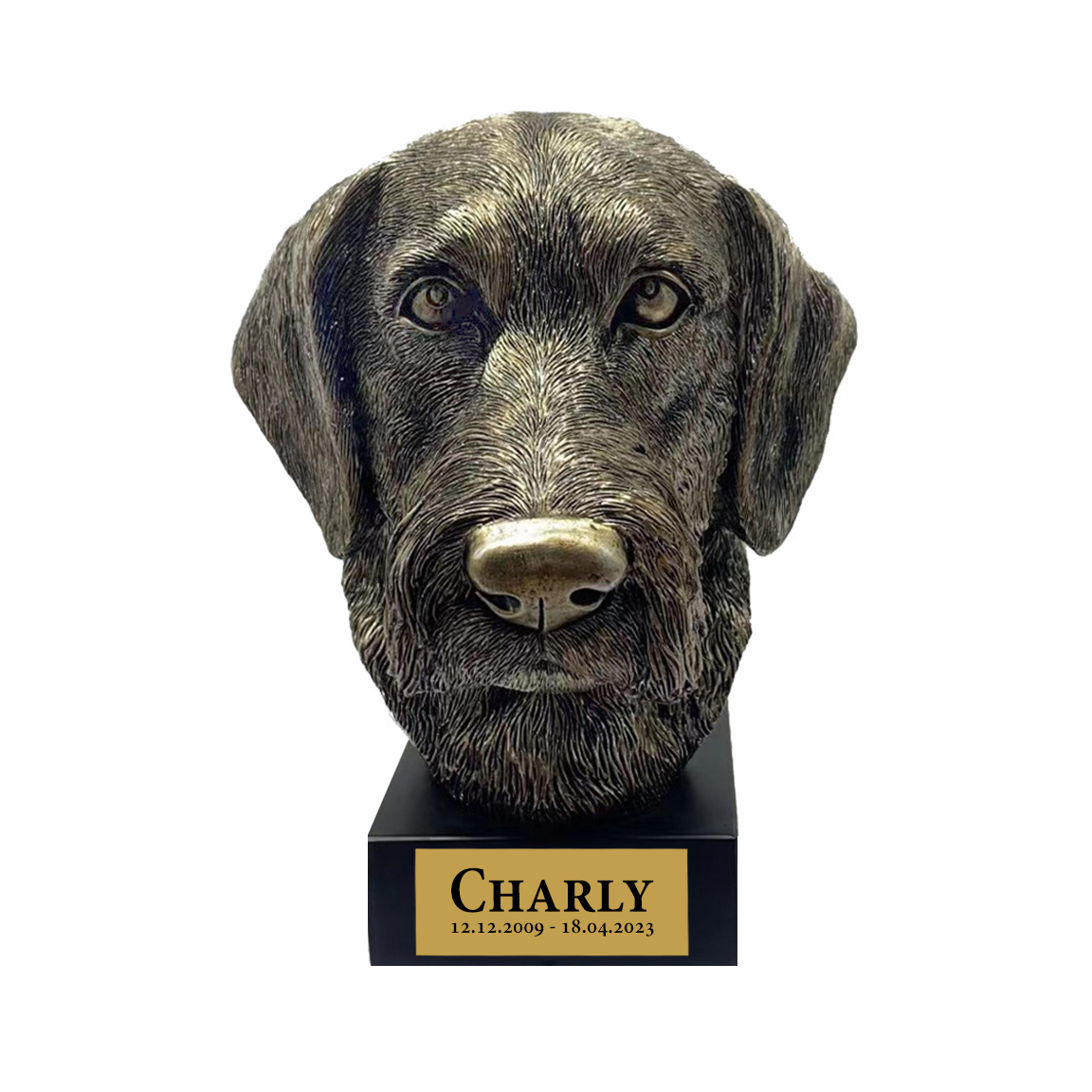 Bronze Hund Statue 04 "Dackel Drahthaarig"